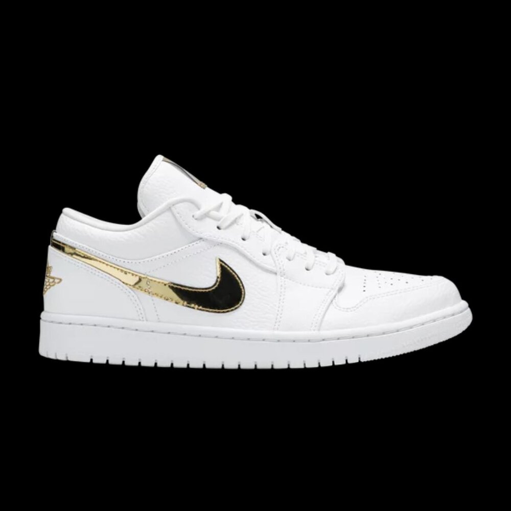 Wmns Air Jordan 1 Retro Low 'White Metallic Gold' 2020